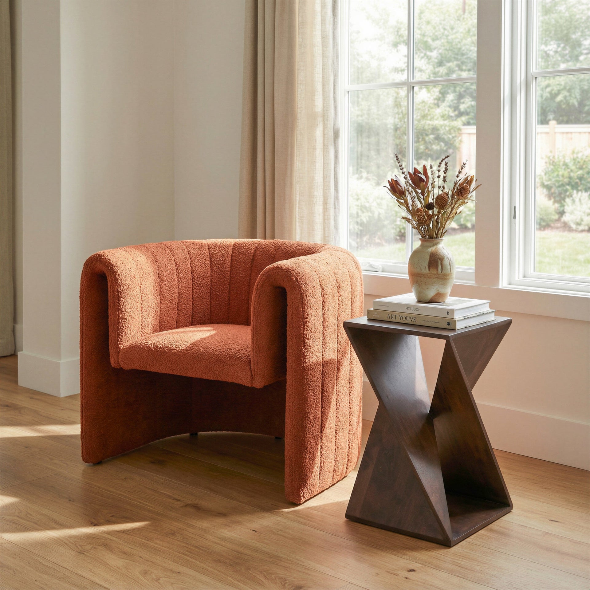 Viana Accent Chair Burnt Orange