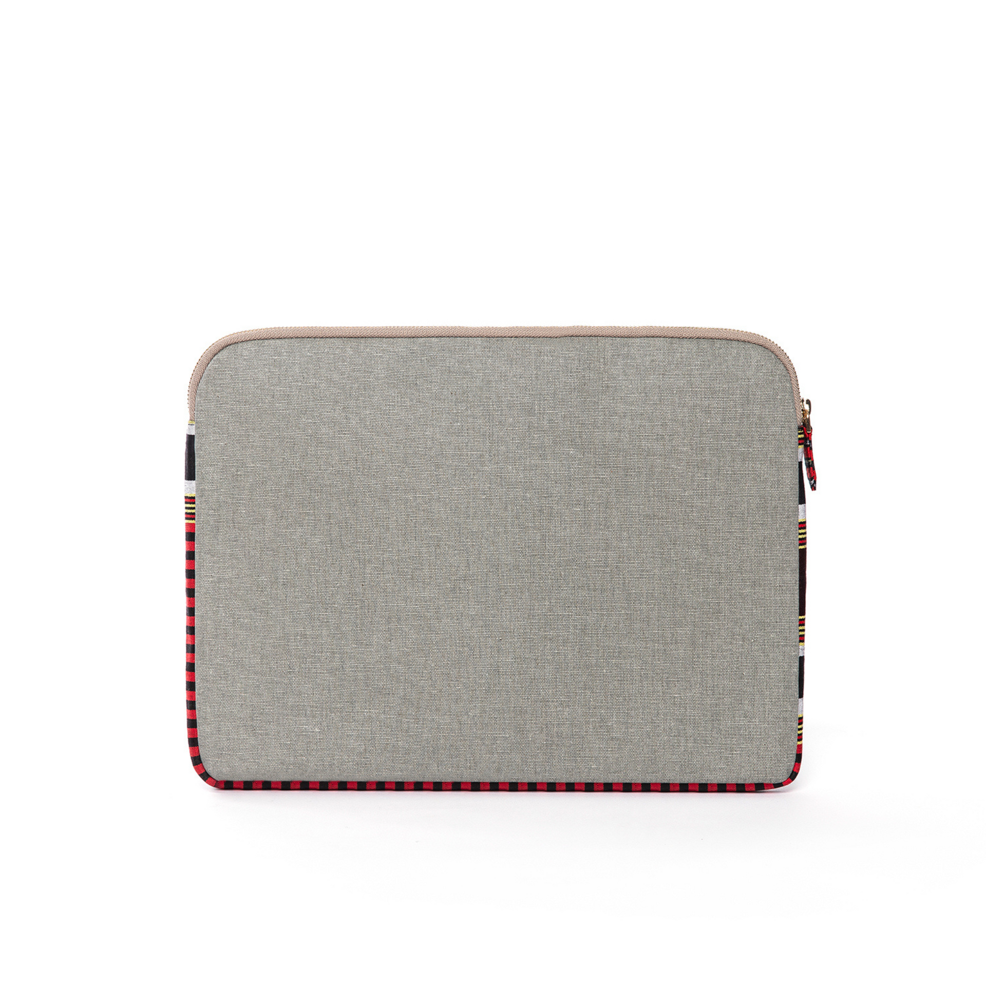 Zipped Gray Canvas Laptop Case for 13