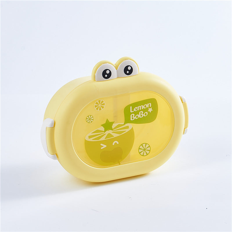 Cute little frog portable microwaveable lunch box with compartments fruit box lunch box