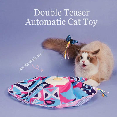 Fluttering Butterfly Cat Toys Interactive Cat Sticks Pet Kitten Can't Resist Mystery Motion Concealed Game Toy Automatic Teasing