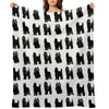 Briard Black Silhouettes Multi-functional Throw Blanket
