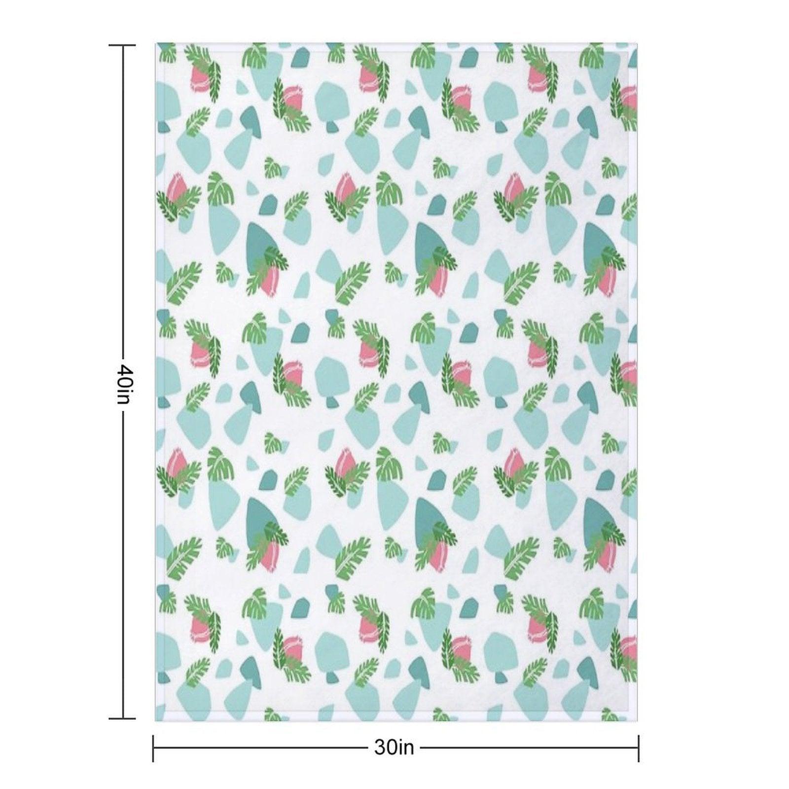 Ivysaur Pattern Throw Blanket