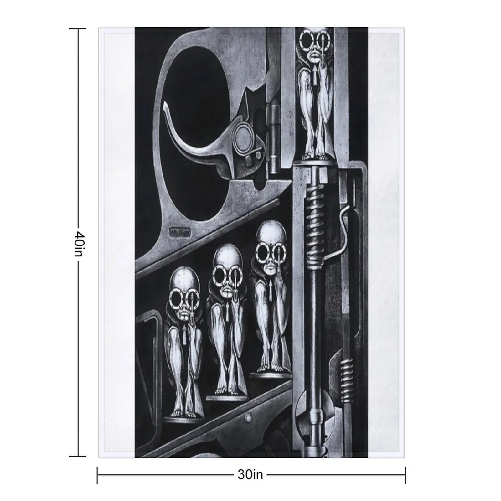 Hans Ruedi Giger Art Throw Blanket