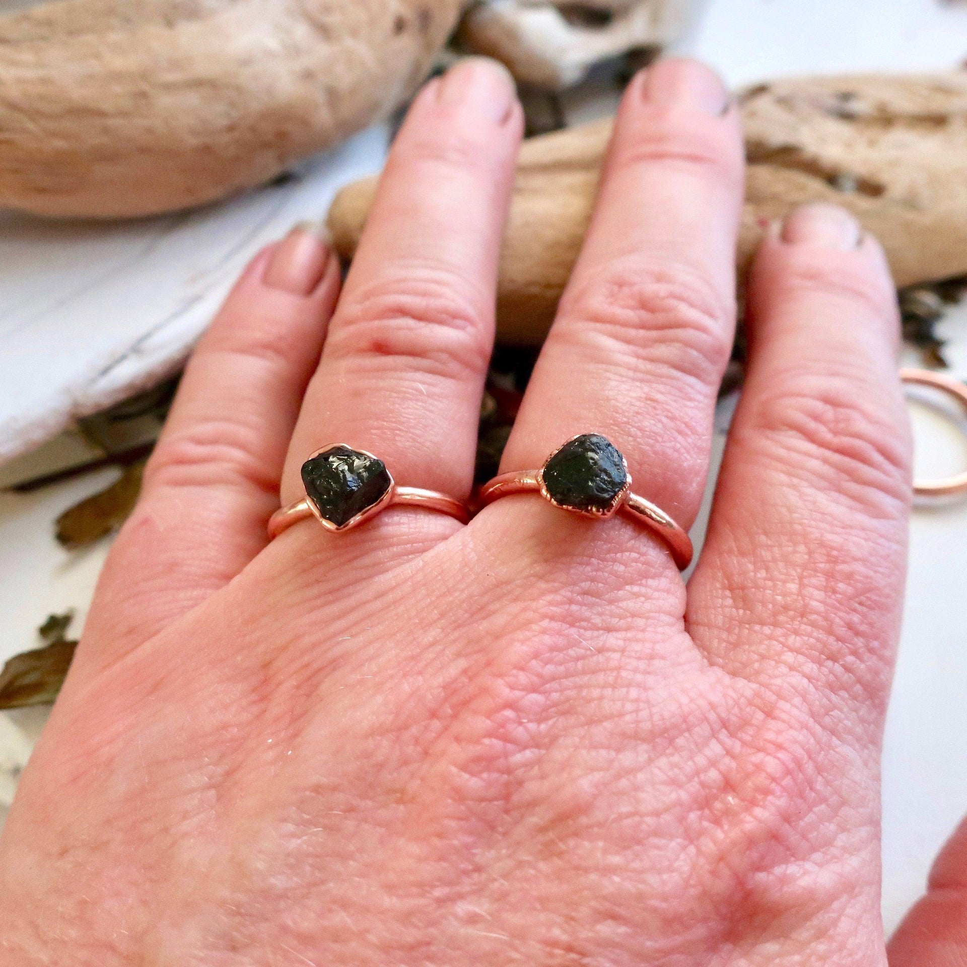 Copper Raw Black Tourmaline Ring - Calm Confidence | By Blackbird & Sage