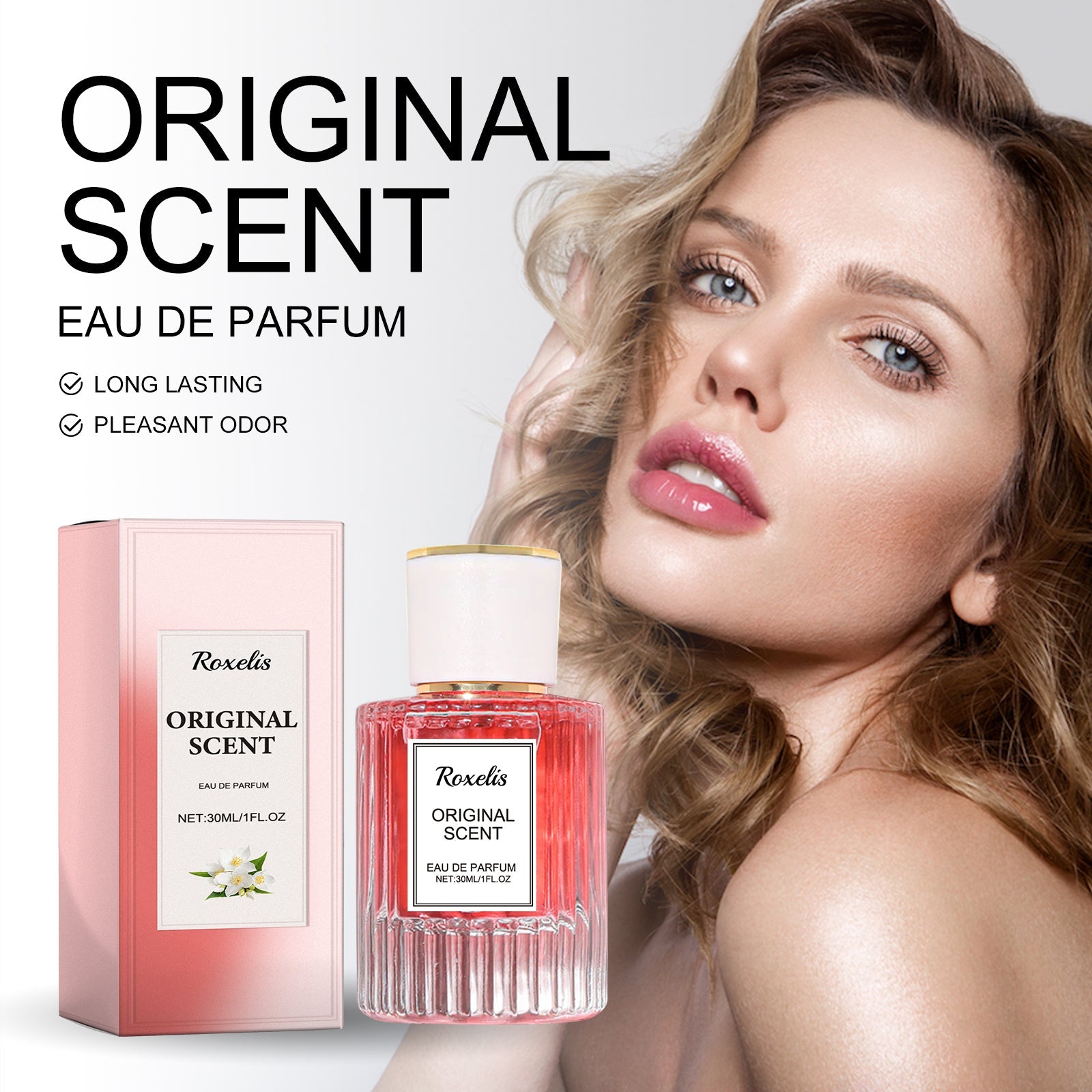 Jasmine Lady Pheromone Perfume, Wrist Behind Ear Neck Natural Long-Lasting Light Fragrance Delicate Elegance Exudes Feminine Charm