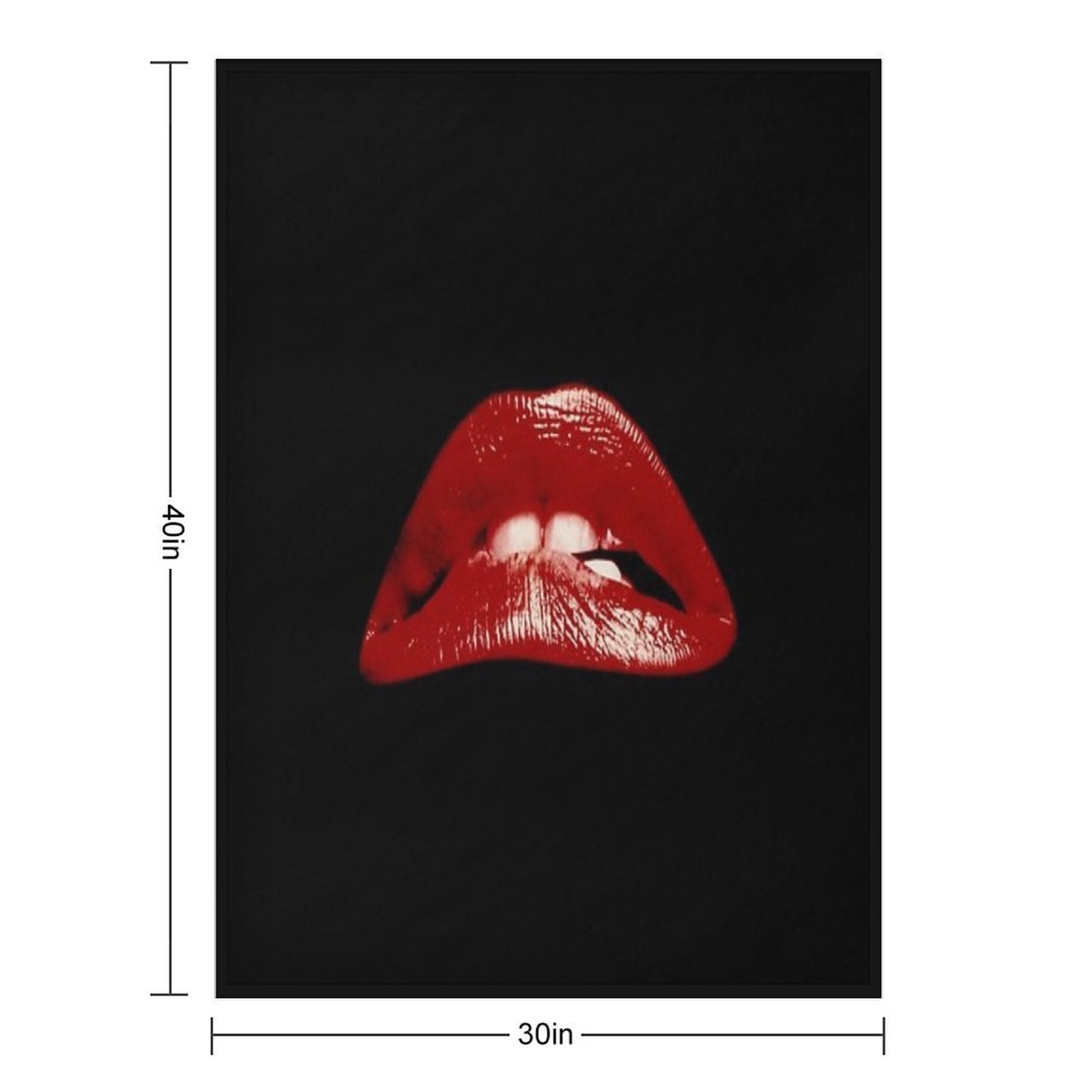 Rocky Horror Picture Show Lips Wrinkle-free Throw Blanket
