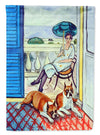 Lady with her Boxer Garden Flag – Decorative Outdoor Yard Flag