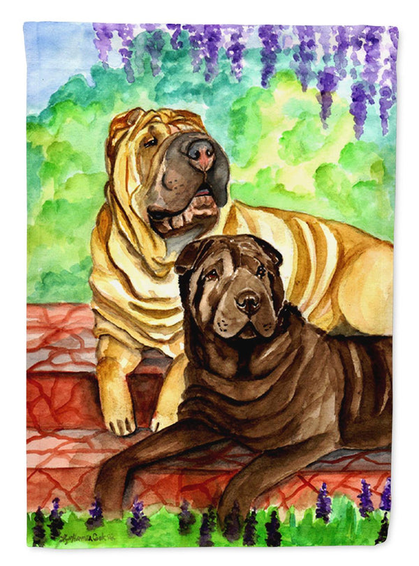 Shar Pei Patio Peis Garden Flag – Decorative Outdoor Yard Flag