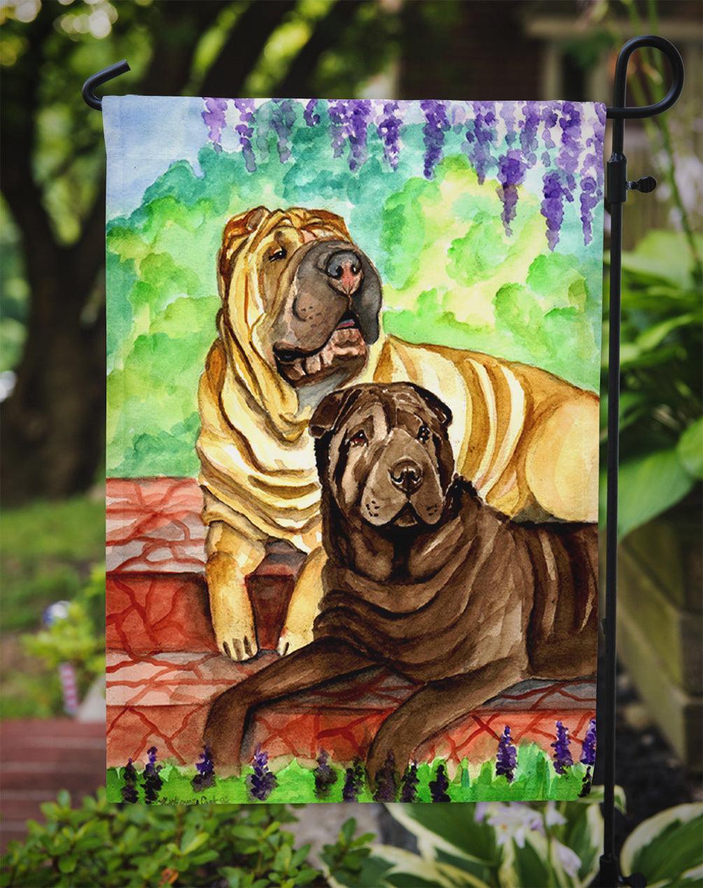 Shar Pei Patio Peis Garden Flag – Decorative Outdoor Yard Flag
