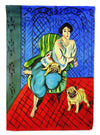 Lady with her  Pug Garden Flag – Decorative Outdoor Yard Flag