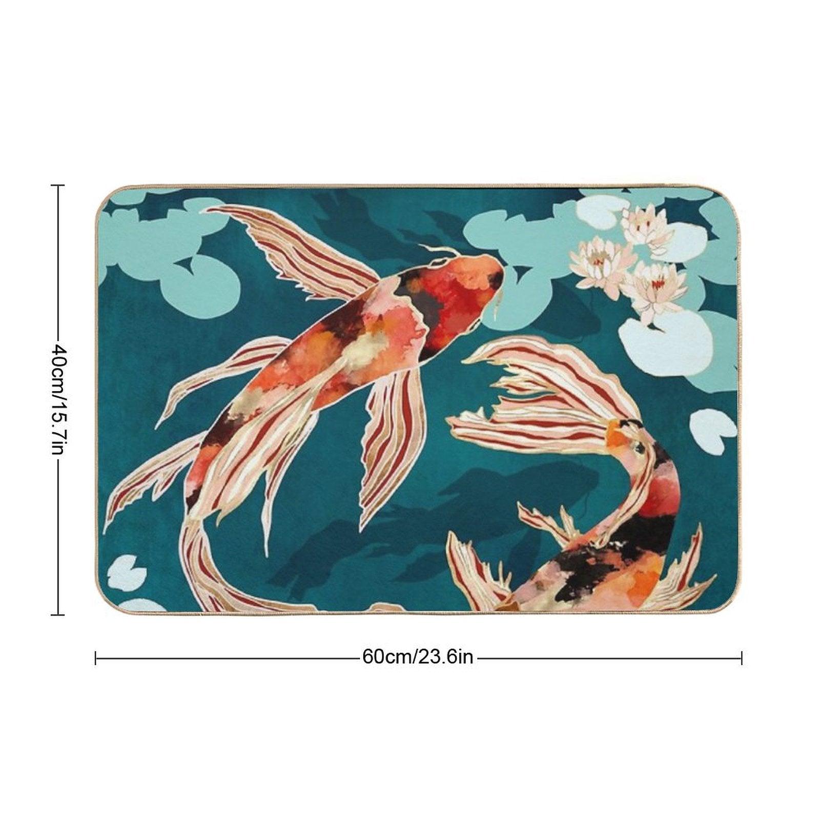 Metallic Koi VII Bath Mat
