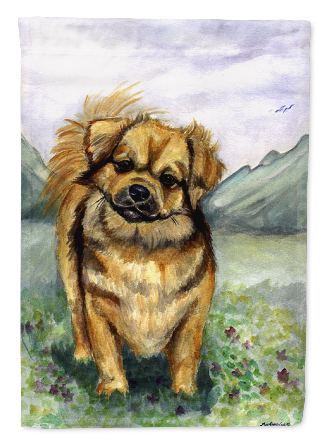 Tibetan Spaniel Garden Flag – Decorative Outdoor Yard Flag 7075GF - Gifts for You 'n Me