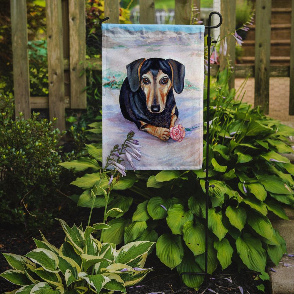 Black and Cream Dachshund Garden Flag – Decorative Outdoor Yard Flag