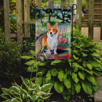 Corgi Springtime in the Garden Garden Flag – Decorative Outdoor Yard Flag