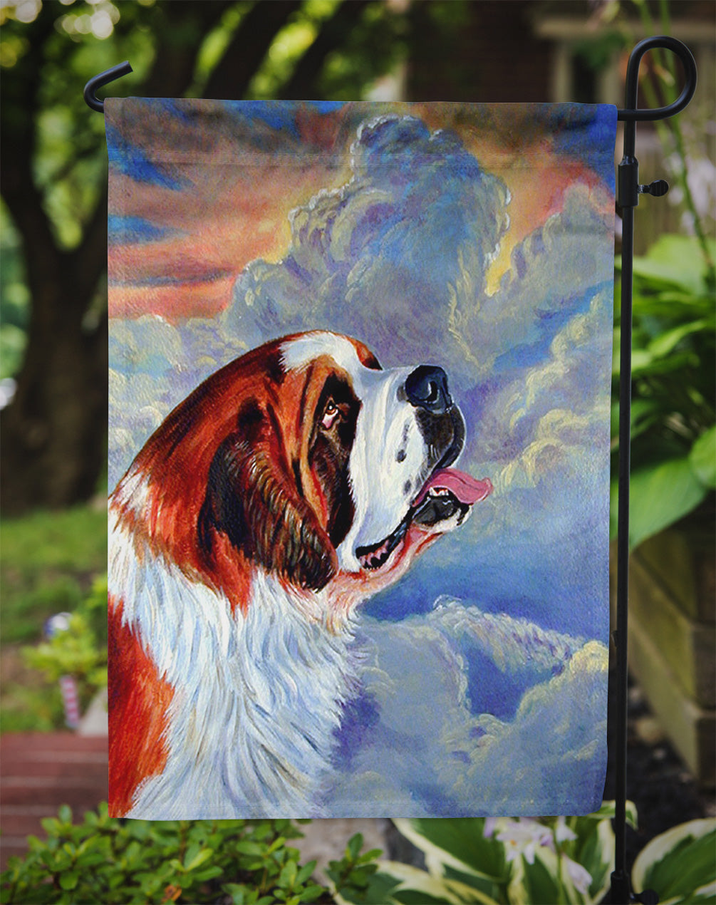 Saint Bernard Garden Flag – Decorative Outdoor Yard Flag 7085GF - Gifts for You 'n Me