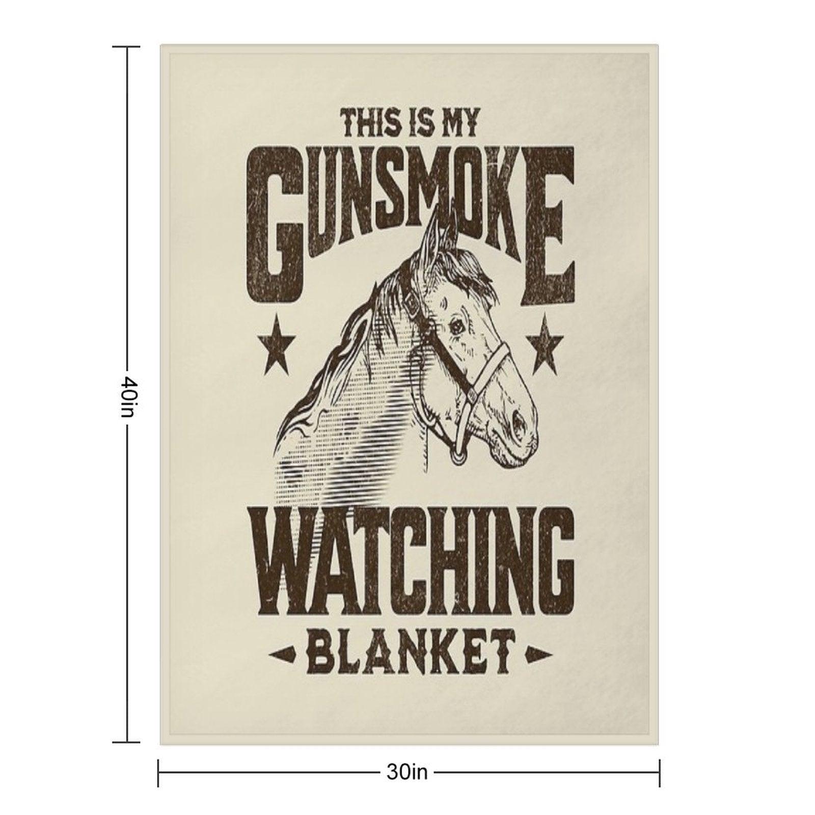 This Is My GUNSMOKE Watching Blanket  Funny Retro TV Throw Blanket Throw Blanket
