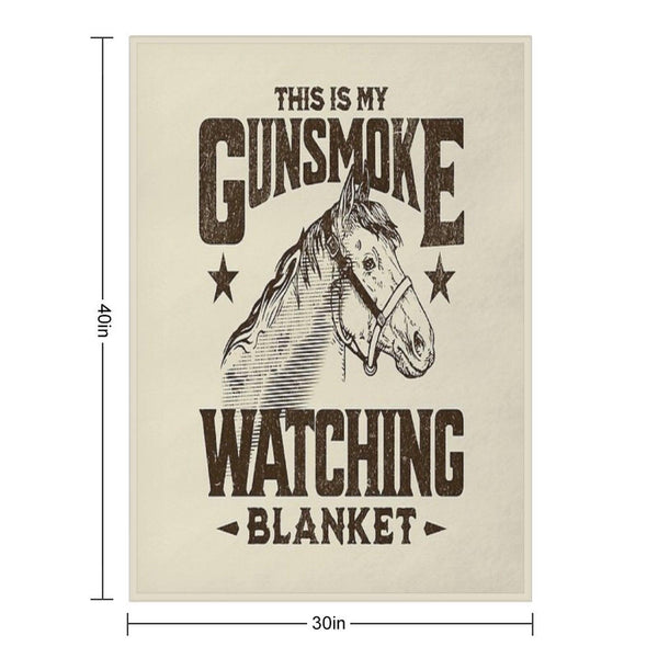 This Is My GUNSMOKE Watching Blanket  Funny Retro TV Throw Blanket Throw Blanket