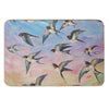 Barn Swallows Acrylic Painting Bath Mat