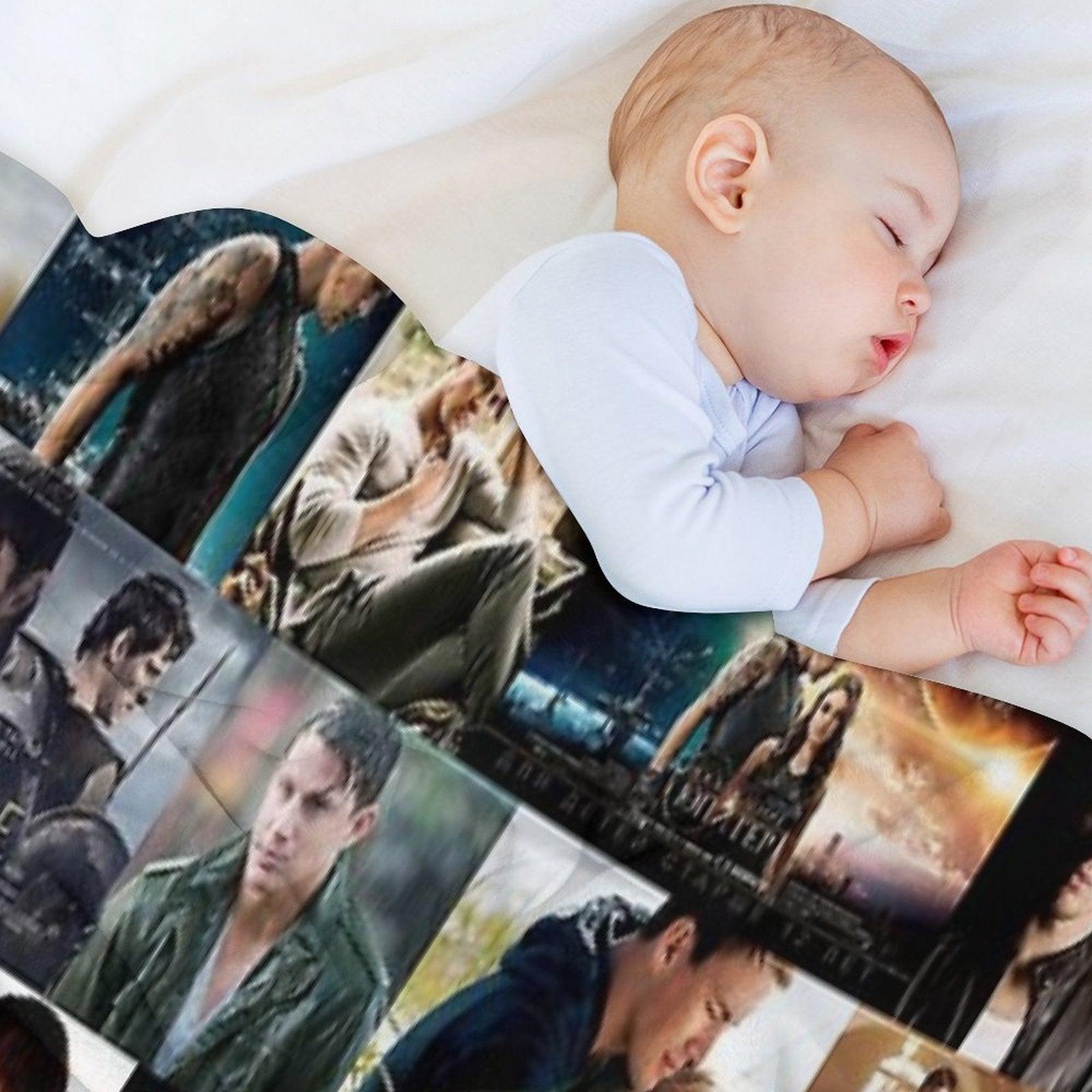 Channing Tatum Seamless Squarish Photo Collage Throw Blanket