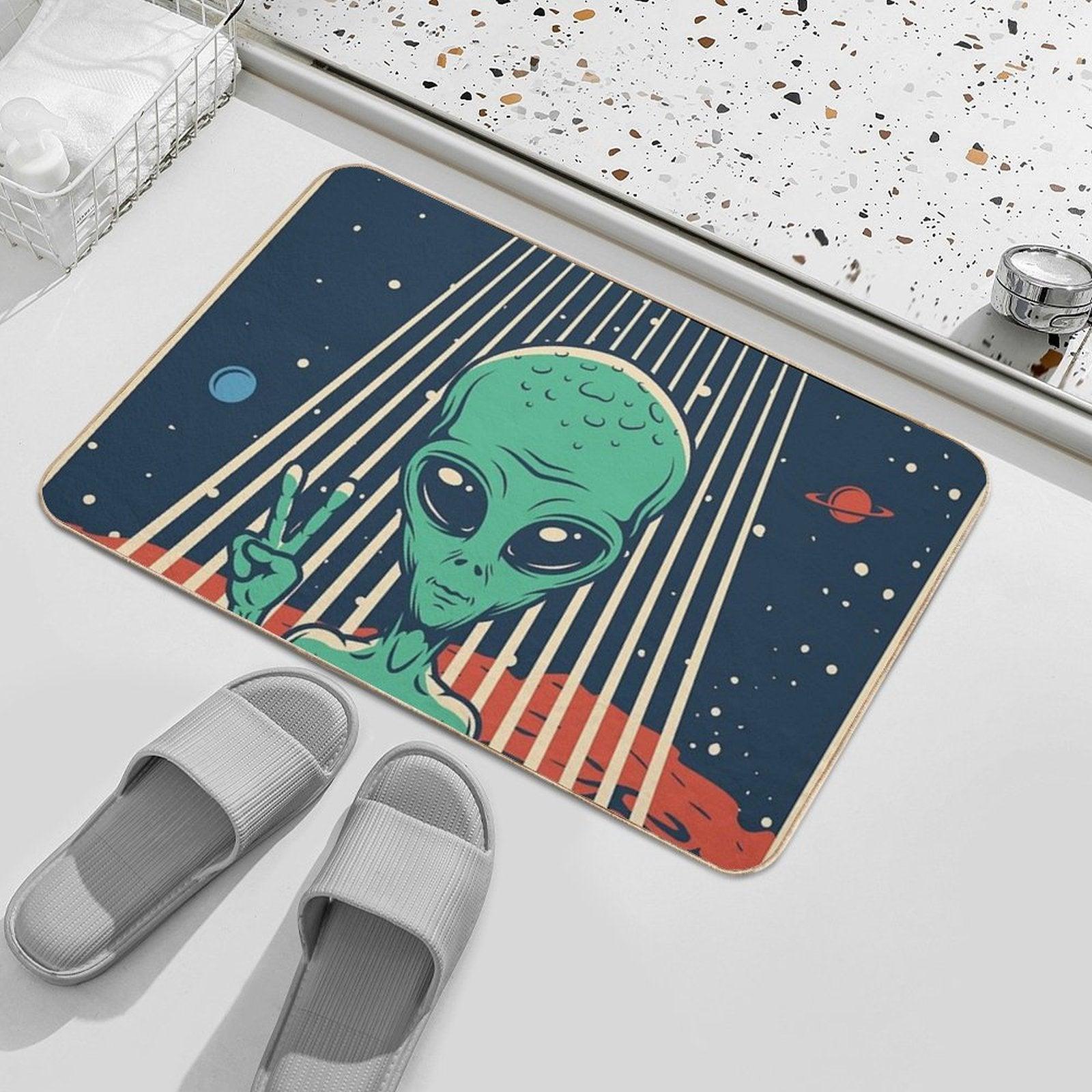 Good Things Come To Those Who Wait Alien Message Bath Mat