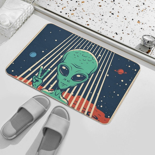 Good Things Come To Those Who Wait Alien Message Bath Mat