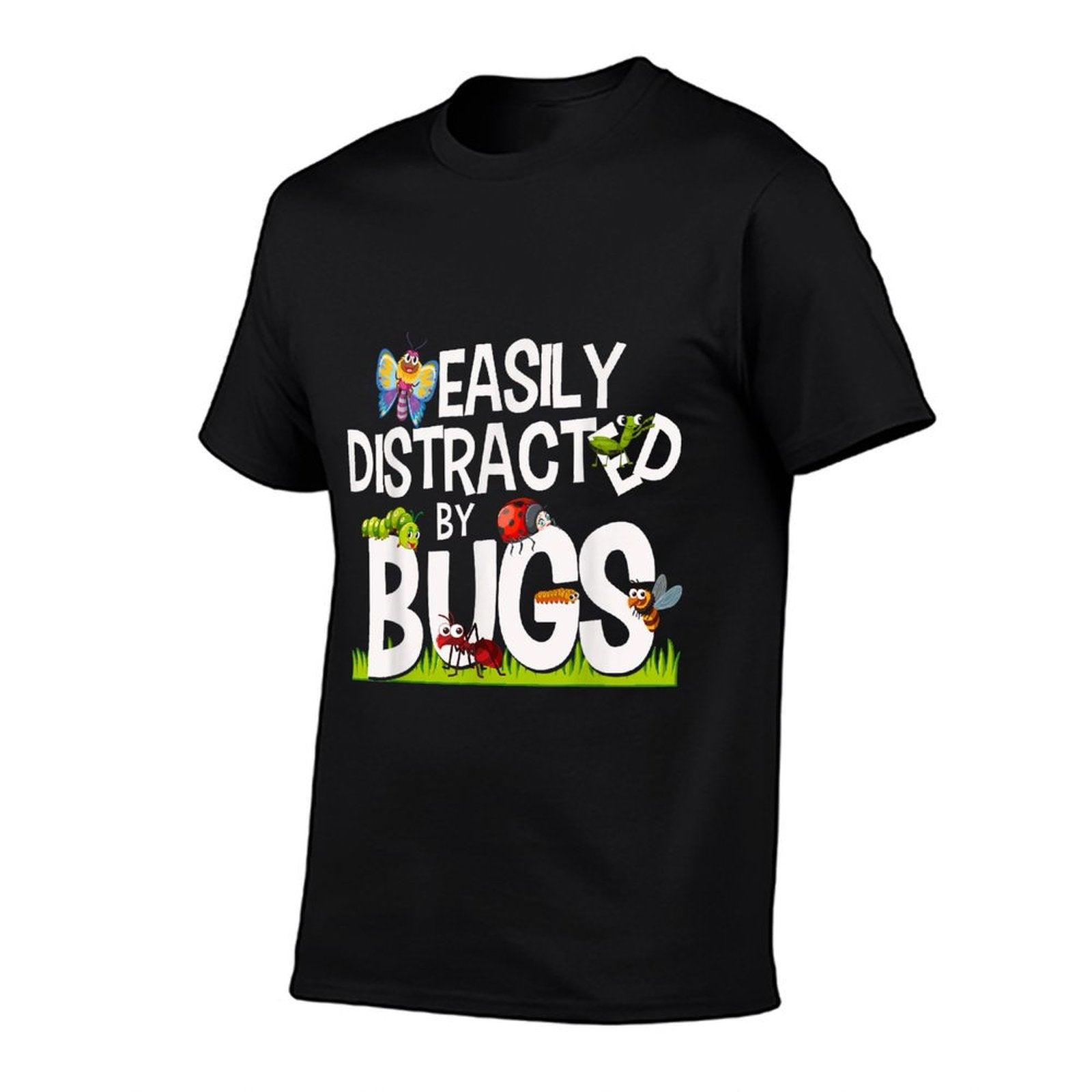 Funny Bug Insects Easily Distracted By Bugs Science T-Shirt