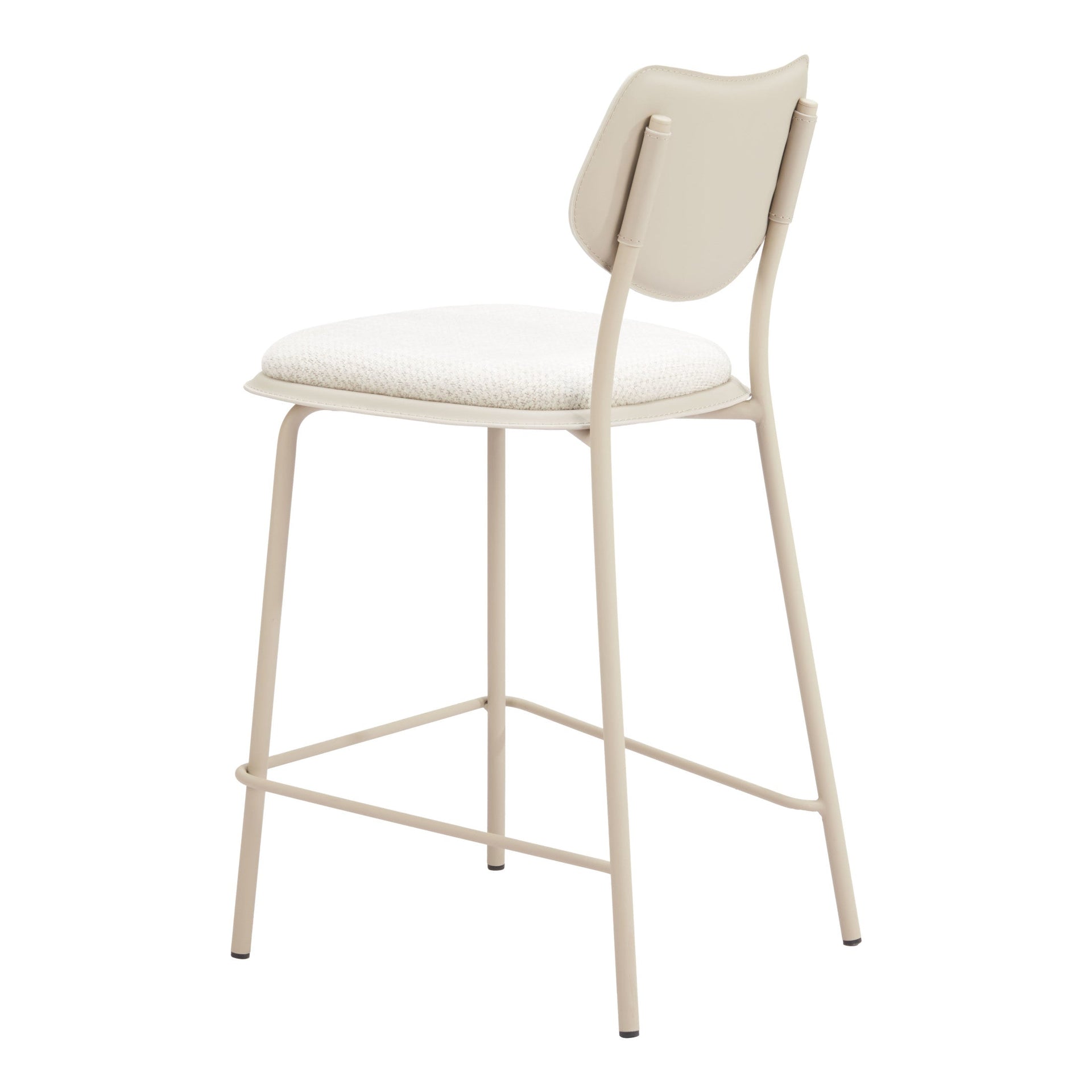 Zeal Counter Stool (Set of 4) Light Gray & Beige