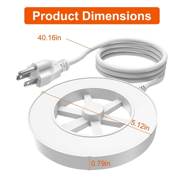 70W Bird Bath Deicer Aluminum Alloy Water Heater with Thermostat Auto Shutdown