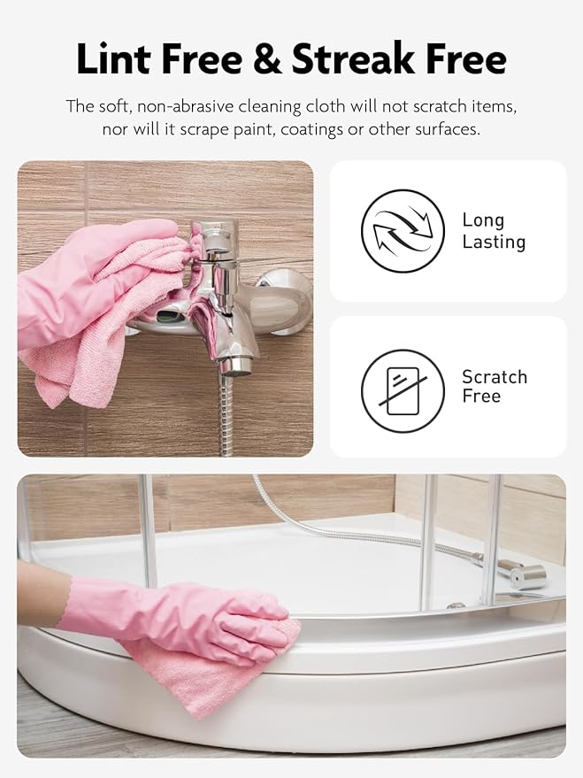 Fantasticlean Microfiber Cleaning Cloth Roll -40 Pack, Tear Away Microfiber Towels, 12