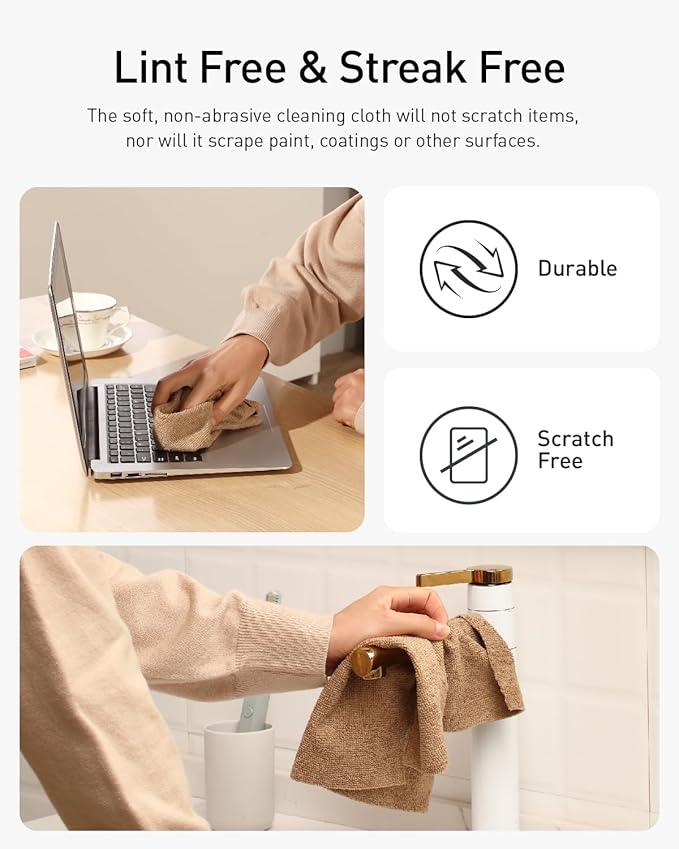 Fantasticlean Microfiber Cleaning Cloth Roll -75 Pack, Tear Away Microfiber Towels, 12