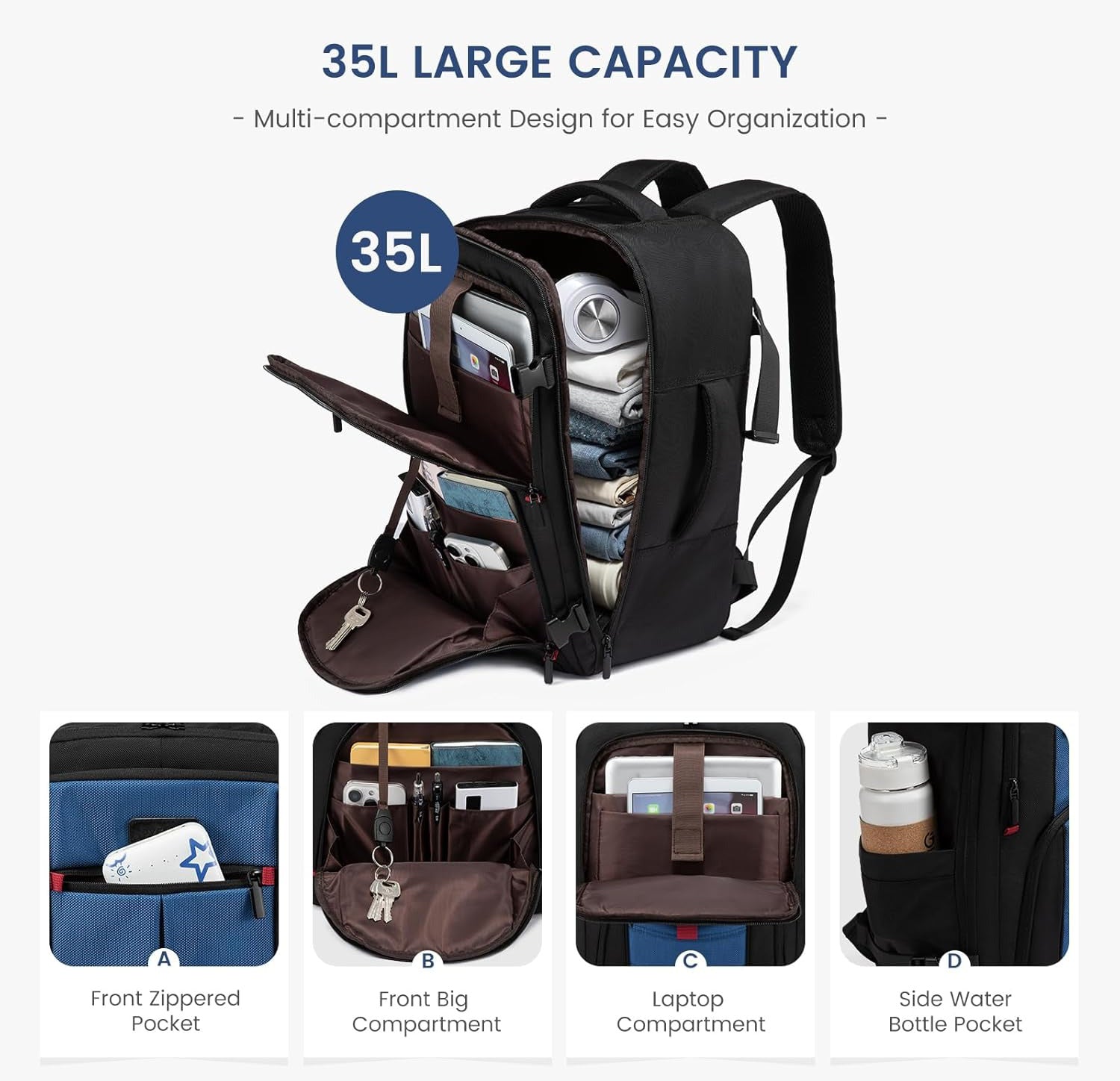 The Helvix™ Xtreme Backpack by Camel Mountain – 35L, Fits Up To 16