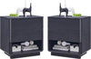 Nightstand Set of 2 with Charging Station, 22