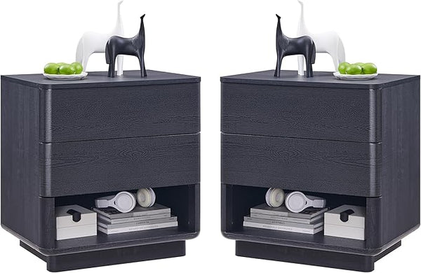 Nightstand Set of 2 with Charging Station, 22