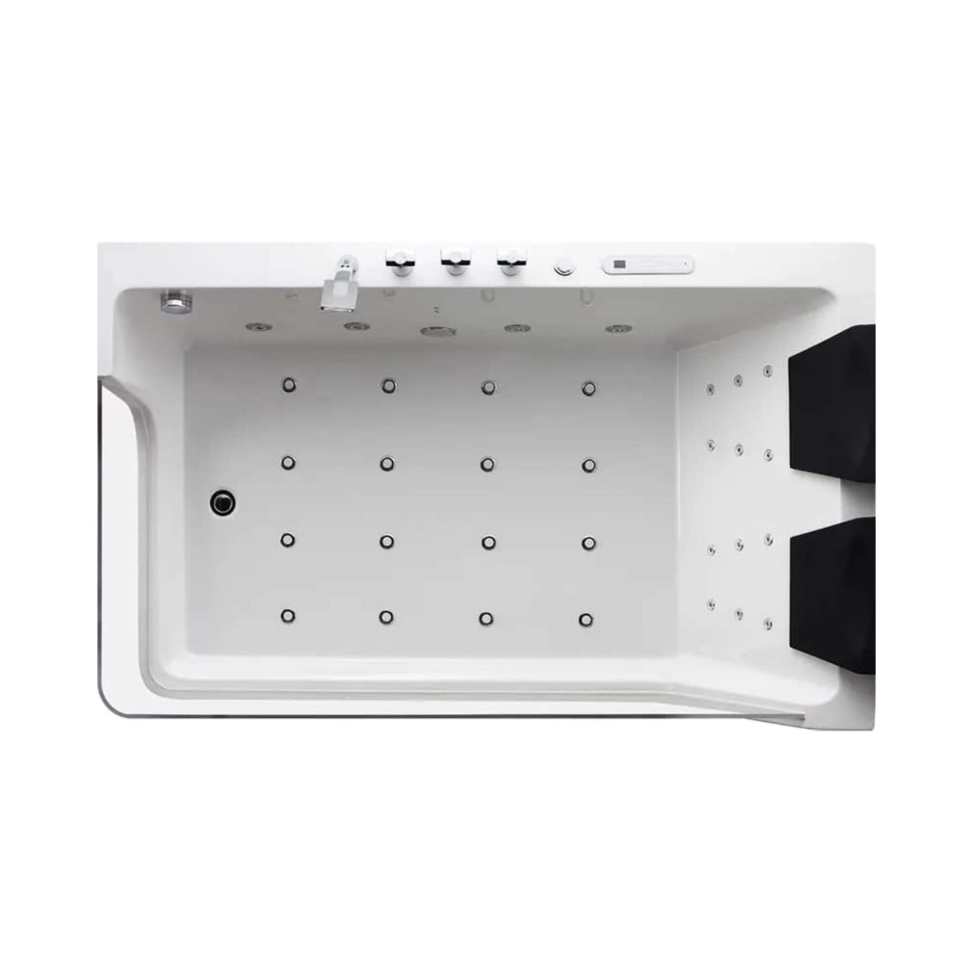 Alora 71-Inch Luxury 2-Person Acrylic Whirlpool Tub With LED Lights Jets And Faucet (SAK91752) SAKSBY WHOLESALE