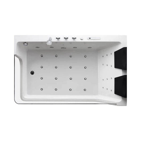 Alora 71-Inch Luxury 2-Person Acrylic Whirlpool Tub With LED Lights Jets And Faucet (SAK91752) SAKSBY WHOLESALE