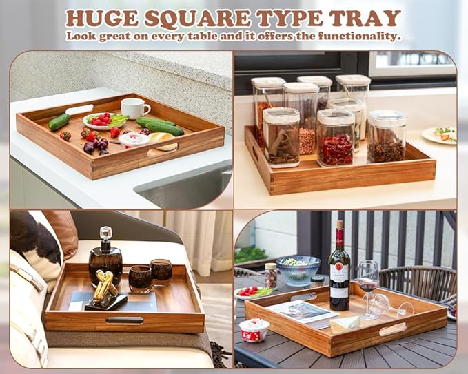 Large Ottoman Tray for Living Room, 20