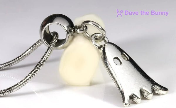 Ghost Necklace - Gothic Jewelry for Men and Women - Best Friend Gift - Spiritual Pendant - Trendy 100% Stainless Steel Chain Accessory - A Nice Ghost Pendant or Ghost Jewelry with Cute Ghost Charms - Gifts for You 'n Me