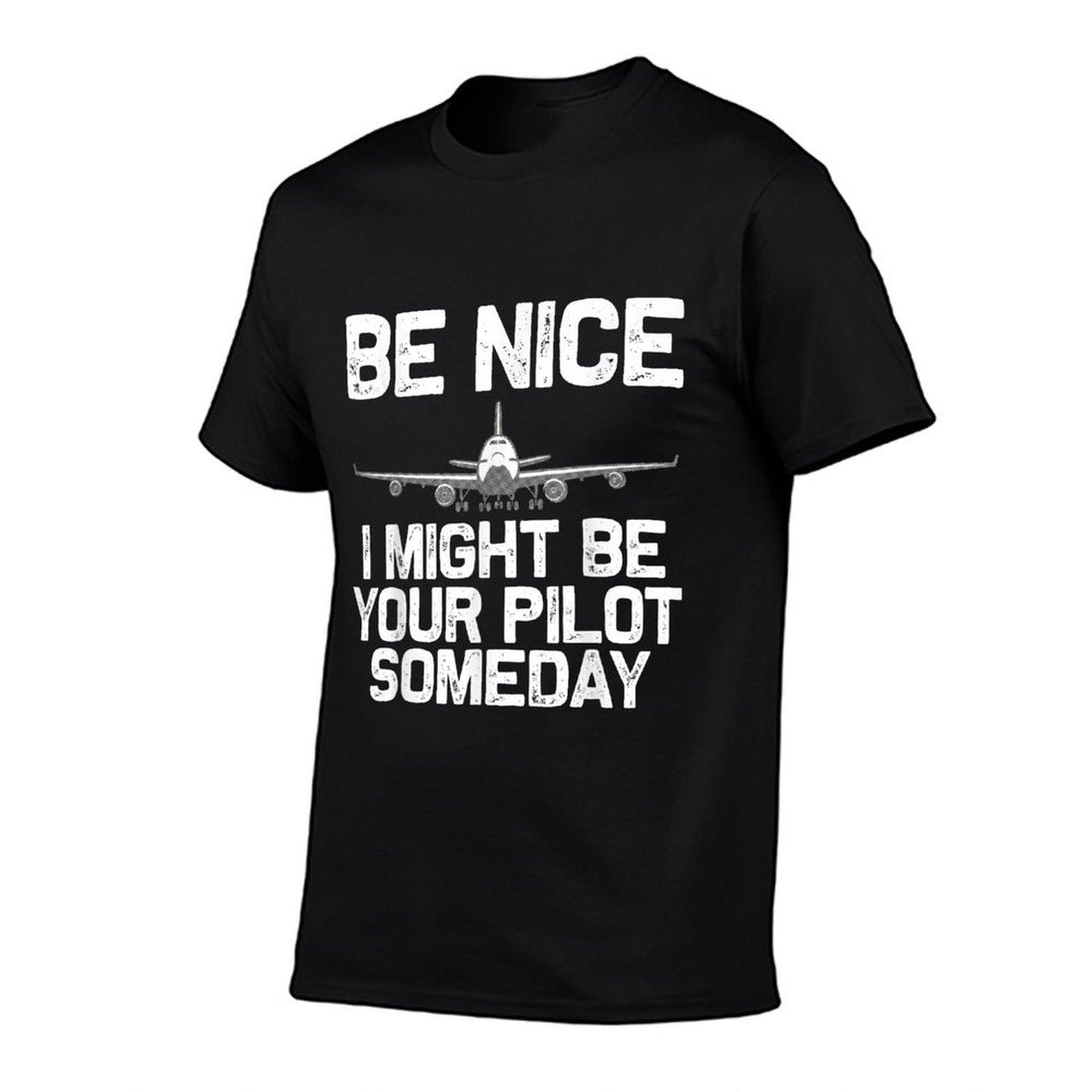 Funny Pilot Art For Men Women Kids Aviation Airplane Pilot T-Shirt