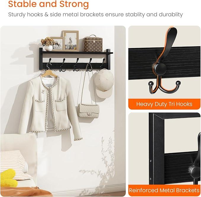 Homode Coat Rack with Shelf, 24