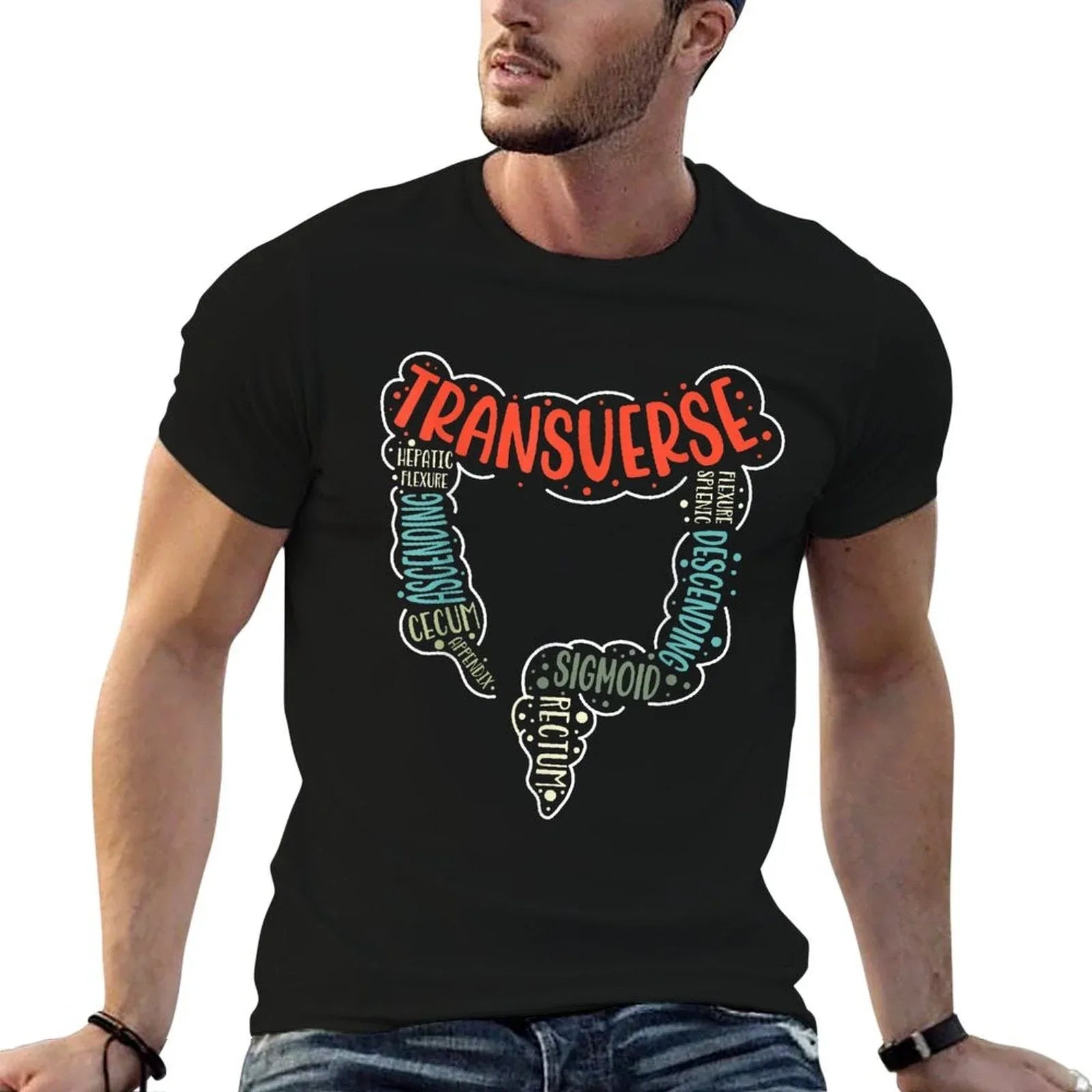 Colonoscopy GI Funny Endoscopy Nurse Colon Anatomy T-Shirt
