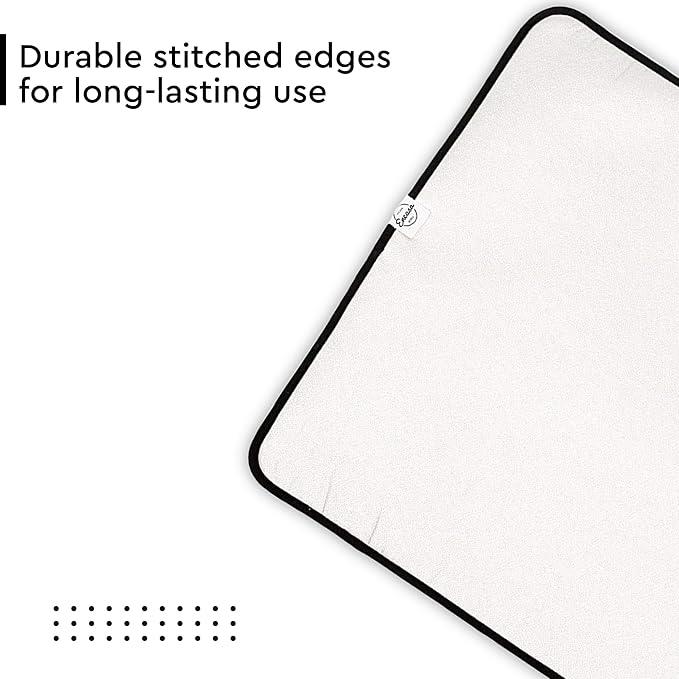 Encasa Homes Ironing Mat/Pad - Metallic Silver (Small 28