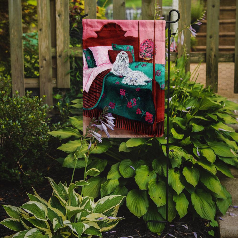 Maltese Waiting on Mom Garden Flag – Decorative Outdoor Yard Flag