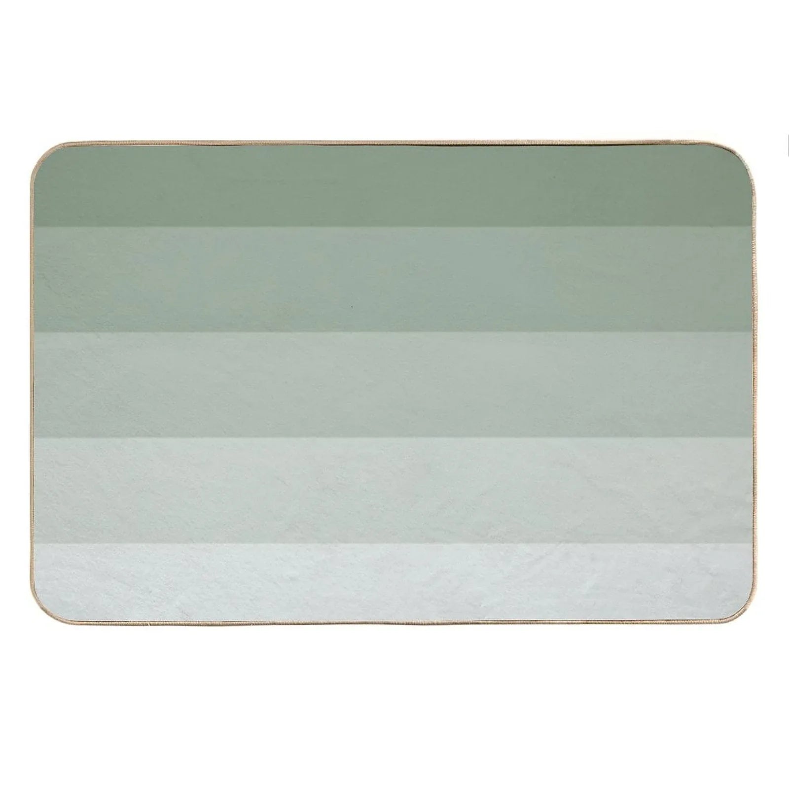 Sage Green Ombre Stripes Bath Mat