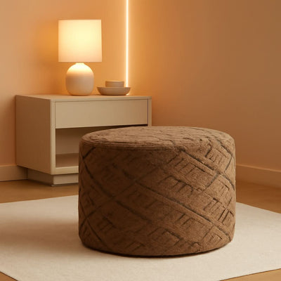 20x14 Inches Light Coffee Ultra Soft Foot Rest Ottoman