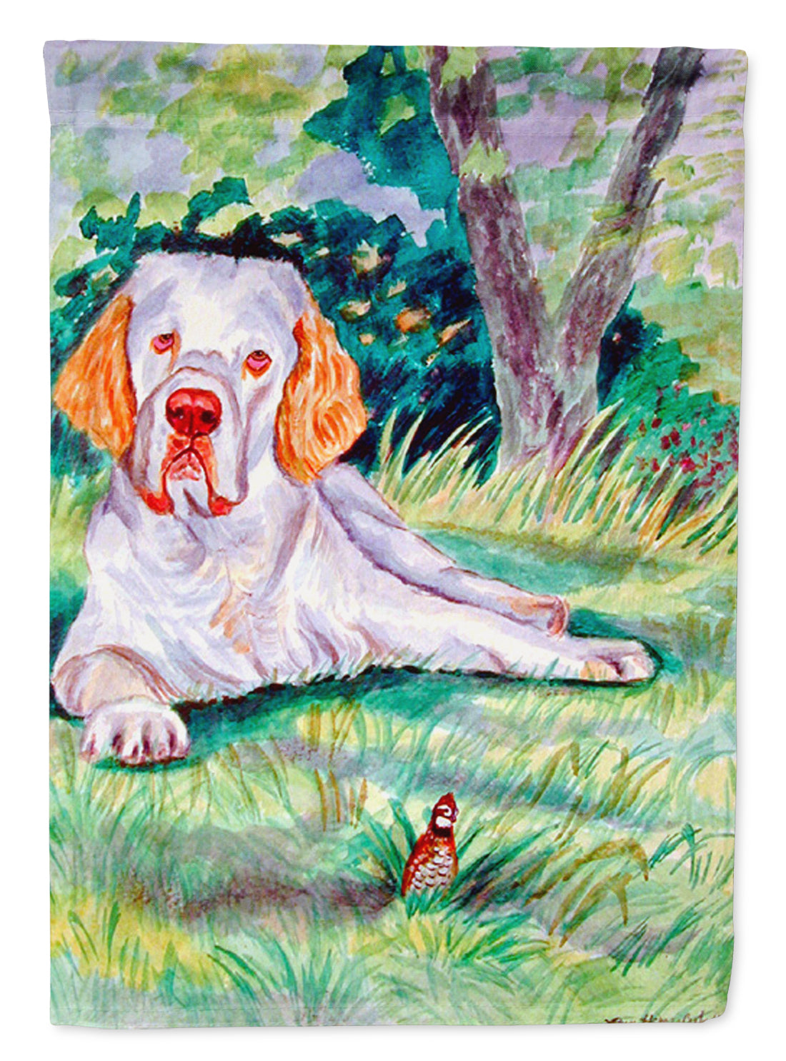 Clumber Spaniel Garden Flag – Decorative Outdoor Yard Flag 7113GF - Gifts for You 'n Me