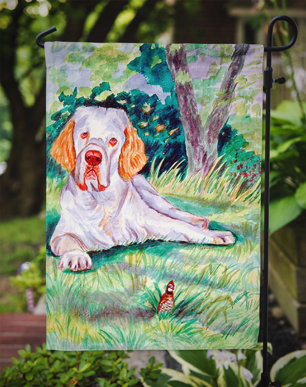 Clumber Spaniel Garden Flag – Decorative Outdoor Yard Flag 7113GF - Gifts for You 'n Me