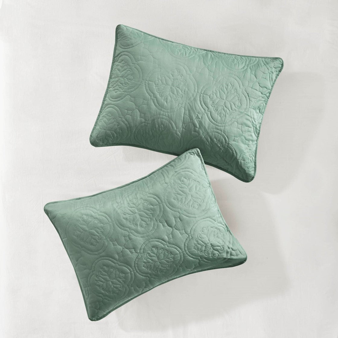 3 Piece Reversible Bedspread Set - Seafoam King/Cal King