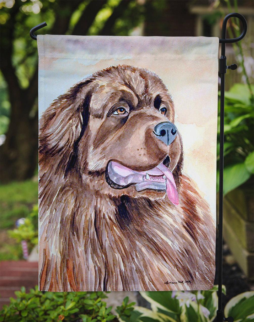 Chocolate Brown Newfie Newfoundland Garden Flag – Decorative Outdoor Yard Flag