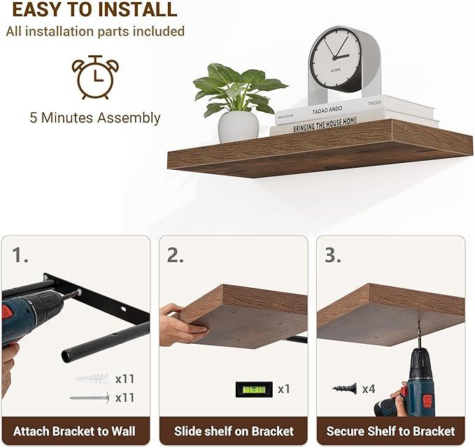 55 Inch Floating Shelves, 55
