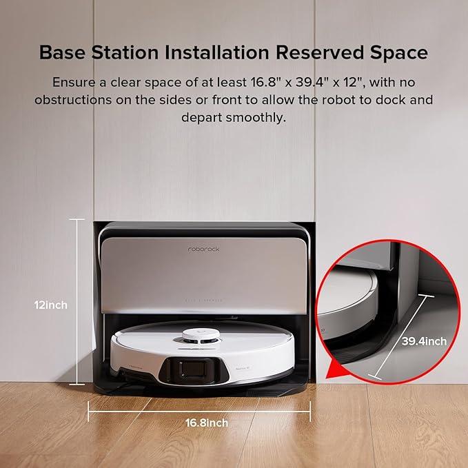 roborock S8 Max Ultra with Auto Water Refilling and Drainage System Robot Vacuum and Mop, FlexiArm Design, Smart Dirt Detection, Self-Emptying, 8000Pa Suction for Various Floors, Pet Hair, White